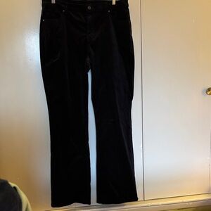 Chico's Black Velvet-look Flare Pants Size 2.5T =Size 14